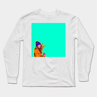 Windy Coffee Long Sleeve T-Shirt